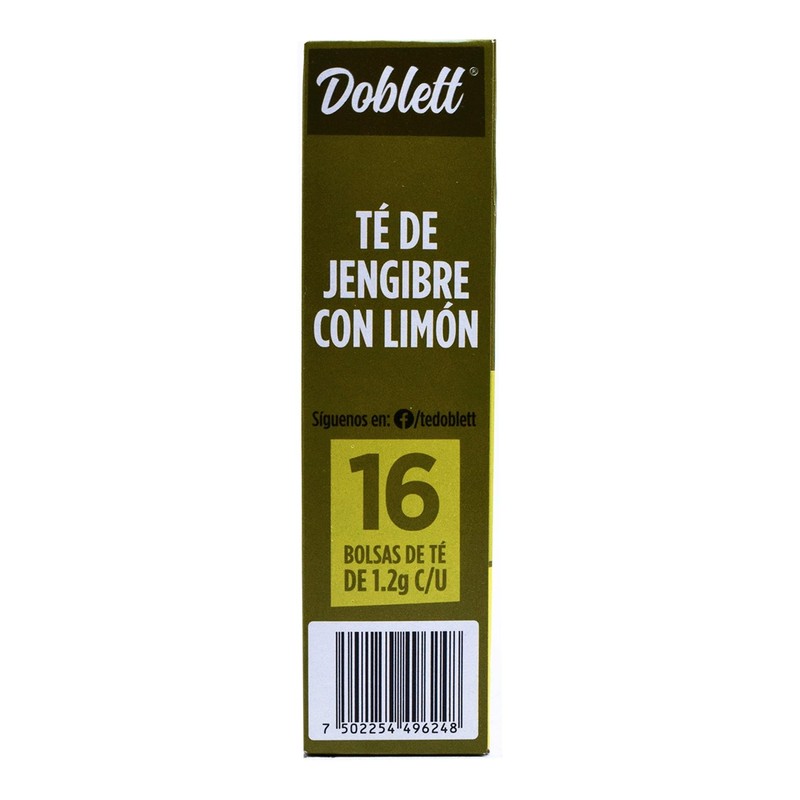 Ginger Lemon Tea (Te De jengibre Con Limon). 16 Bags.