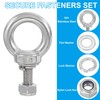 PATIKIL M8 x 20mm Eye Bolt with Nut, 2 Pack