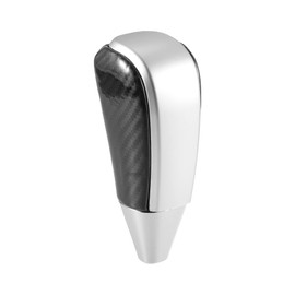 X AUTOHAUX Car Gear Shift Knob Stick Shifter for Toyota Land Cruiser 2016-2021 4Runner 2003-2021 Tundra 2008-2021 Silver Tone Carbon Fiber Print