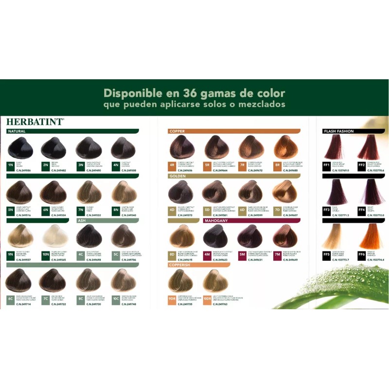 Herbatint 6n+6c Rubio Oscuro+castaño Oscuro Cenizo Pck 2pzas