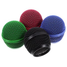 ERINGOGO 4pcs Microphone Head Compatible for Shure Sm58 31mm Mesh Microphone Grill Head Metal Mic Ball Head Mic Mesh Cover Replacements