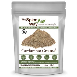 The Spice Way Cardamom Ground - (4 oz) Ground Green Decorticated Cardamom Powder Kosher by OK