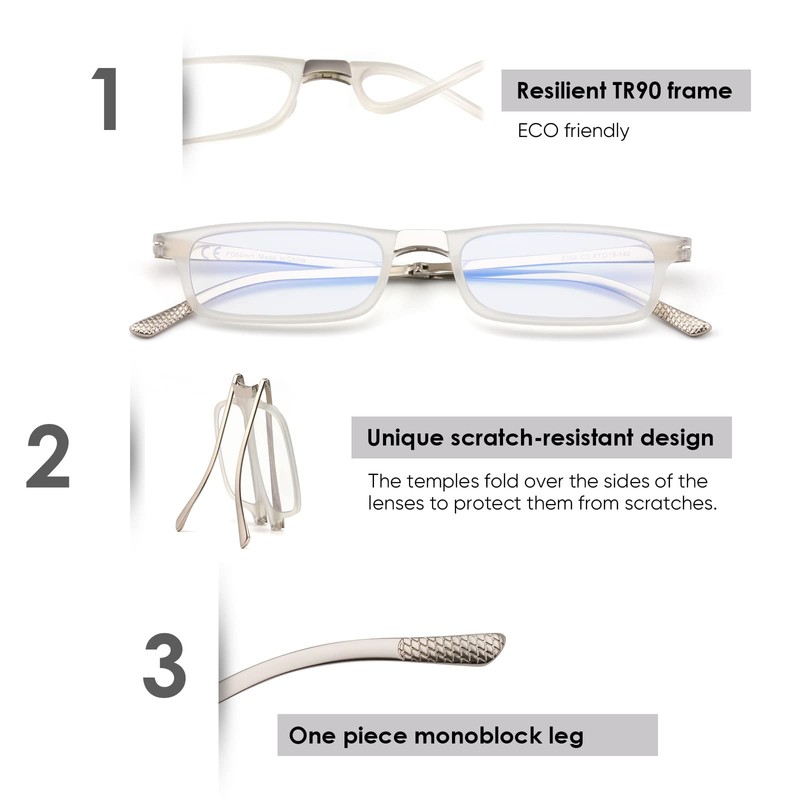 SKYOAK Evolved Folding Reading Glasses For Women Men Blue Light