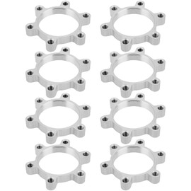EMSea 8 Pieces 48 mm Bicycle Freewheel Thread Hubs Disc Brake Rotors 6 Bolt Flange Adapter Aluminium Alloy Brake Thread Conversion