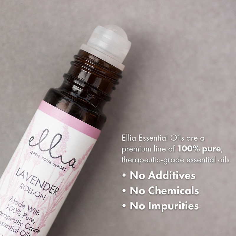 Ellia Lavender Essential Oil Roll-On | 10ml, 100% Pure, Therapeutic