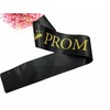 Prom Court Sashes Set of 6, Black and Gold Glitter