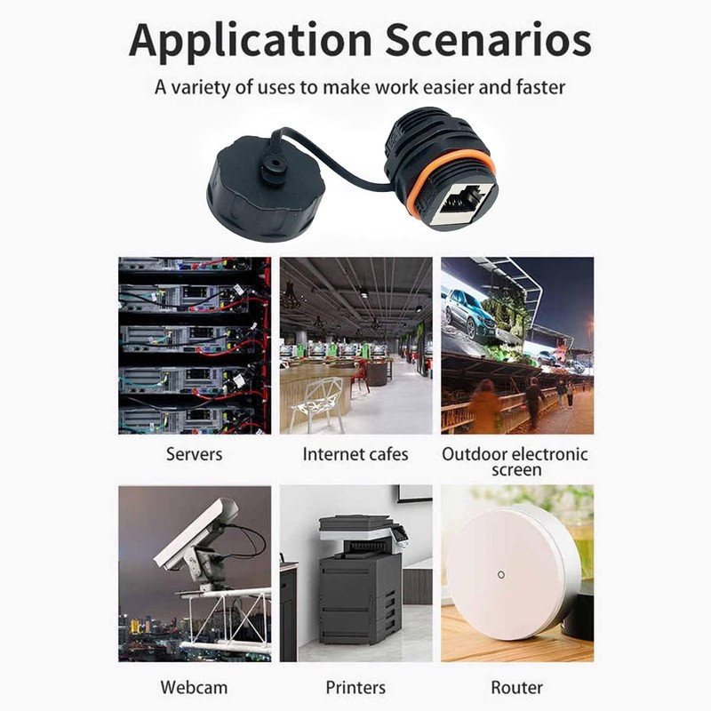 PENGLIN 5pcs CAT6A Panel Socket, Ethernet LAN IP68 Waterproof, RJ45