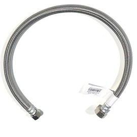 Faucet Water Supply Line, Braided Stainless Steel, 1/2 in Female Compression x 1/2 in Female Iron Pipe Thread (24 inch)