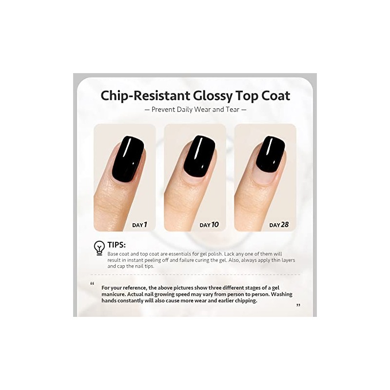 GAOY - Capa superior de gel para esmalte de uñas