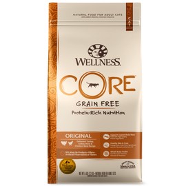 Wellness CORE Grain Free Dry Cat Food, Original Recipe, Turkey, Turkey Meal & Chicken Meal, 5 Pound Bag