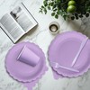 HIPVVILD Purple Party Decorations Supplies Tableware, Light Purple Plates And