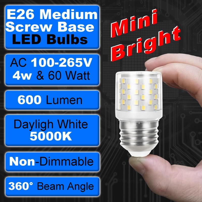 LED Refrigerator Light Bulb 4W Replacement 40W-60W Fridge Light Bulb