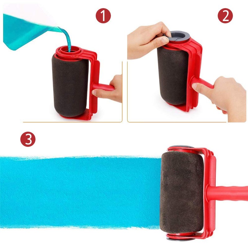 Upgraded Paint Roller Kit 8 Pcs Multifunctional Painting Runner Set