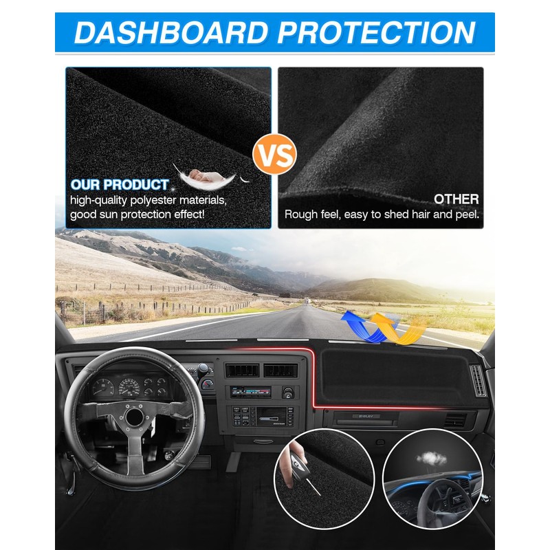 Cartist Dash Cover fits for Dodge Dakota 1987-1996 Dashboard Cover