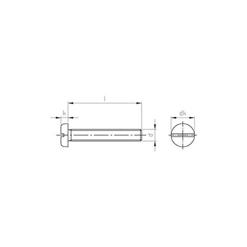 Flat Head Screws DIN 85 A2 M 2.5 x 6
