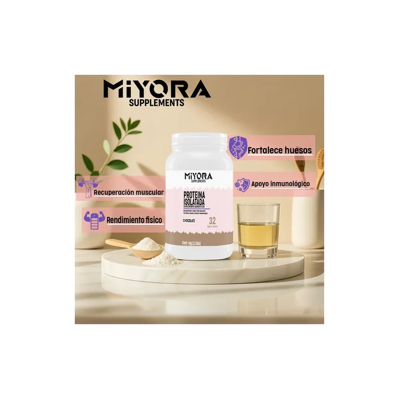 Proteína Whey Hidrolizada Isolatada Miyora 1kg 32servicios