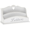 Leonardo White Wooden Letter Rack