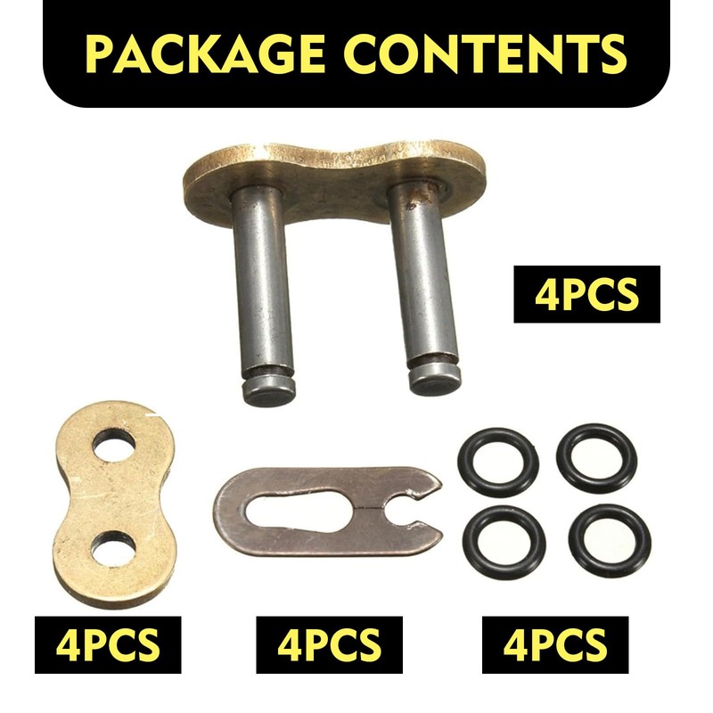 Shakas 4 PCS 520HV 520 Chain Master Link, Shock Hole