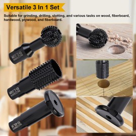 3PCS Wood Grinder Ball Gouge Heads Spherical Cylindrical Angle Grinder Attachments T Shaped Rotating Burr 100mm Angle Grinder Head Attachments for Wood Carving Grinding Polishing Slotting