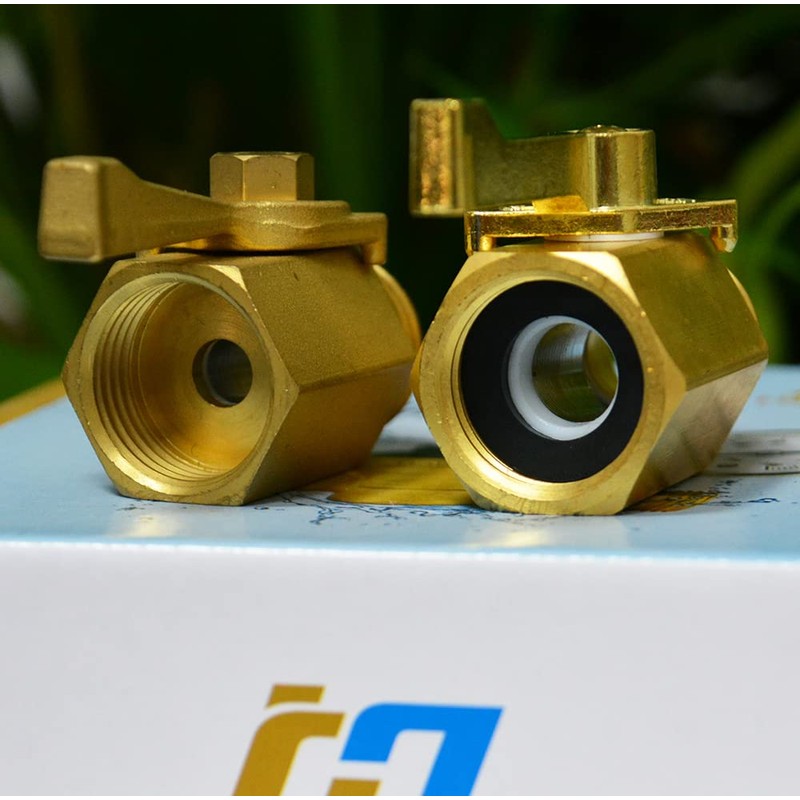 HQMPC Super Heavy Duty 3/4" Brass Shut Off Valve Garden