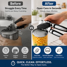 3-Piece Manual Can Opener Set for Kitchen Use – Stainless Steel Tool Kit for Cans, Bottles & Jars