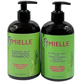 MIELLE Rosemary Mint Organics Infused with Biotin and Encourages Growth Hair Products for Stronger and Healthier Hair and Styling Bundle Set 2 PCS