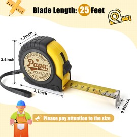 YUEYUQIU Gifts for Papa from Grandkids - Papa Gifts for Birthday, Tool Gifts for Papa Grandpa, Ideal Father's Day Christmas Gifts for Dad Papa Grandpa - Papa Engraved Tape Measure 25 FT
