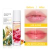 Brillo labial en roll-on con aroma a flores, contiene flores