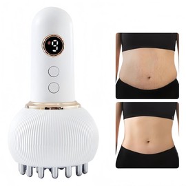 Lymphatic Body Massager with Heat - for Cellulite & Smooth Skin, Portable Handheld Vibration Massage for Legs Belly, Rechargeable Gift for Women neck massager massage gun