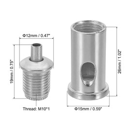 PATIKIL Cord Grip Connector 10 Pack Adjustable Steel Wire Rope Cable Clamp with Base for Suspending Chandelier Panel Lamp Lighting Accessories, Silver