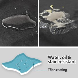 ROTANET Long Server Apron Black with 3 Pockets Bistro Half Aprons for Men Women Waiter Waitress Chef 28 Inch Waterproof