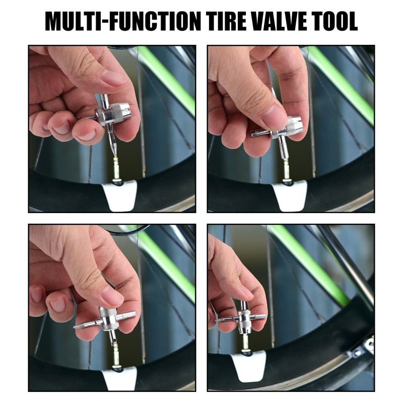 3pcs Tire Valve Stem Tool, Double Head Valve Core Removal