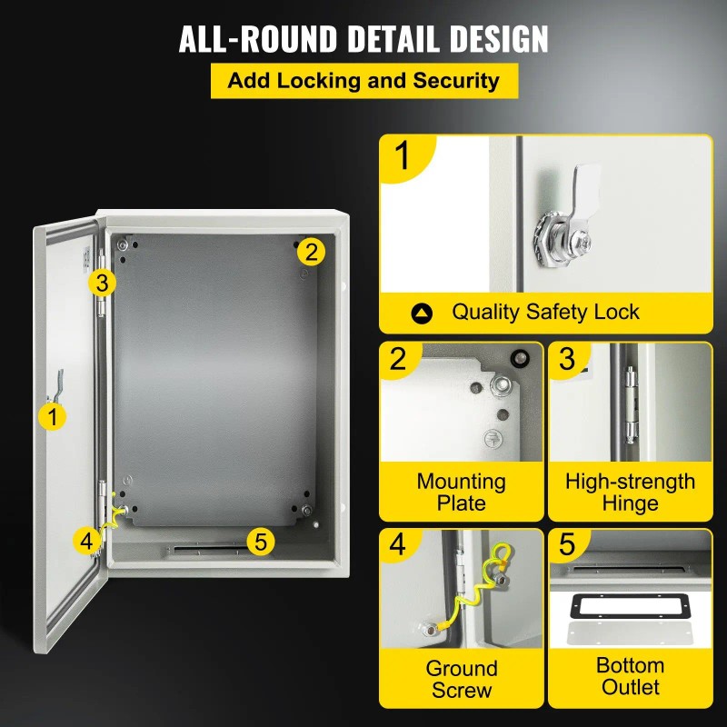 NEMA 12 8 6 Steel Enclosure NEMA 4X Waterproof Dustproof