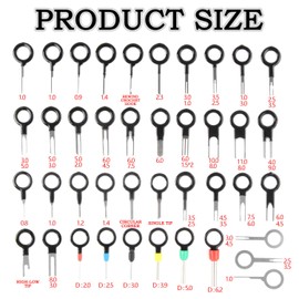 JONMON Terminal Removal Tool Kit, 100 Pcs Electrical Wire Connector Pin Release Key Ejector Extractor Puller Depinning Repair Set with Protective Bag for Automotive, Car