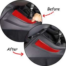 CHEAYAR Soft 3D Real Carbon Fiber Car Center Console Side Decoration Strips Trim Sticker Trim Decor Trim Kit Compatible with Subaru WRX 2022 2023 Interior Decoration Accessories (Style B, Red)