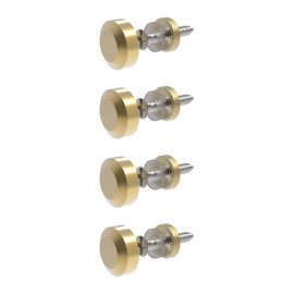 FOCMKEAS 4 PCS 25mm(0.98") Mirror Screws, Brass Decorative Caps Cover Fasteners, Metal Mirror Nails, Polished Beveled Gold Lid (Bright Gold)
