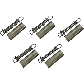 Pack of 5 Pool Cover Spring with Protective Vinyl Cover Stainless Steel 7.5" for Pool Safety Covers, Spring with Stopper D Ring, Spring for In-Ground Swimming Pool, Pool Cover Spring Protectors