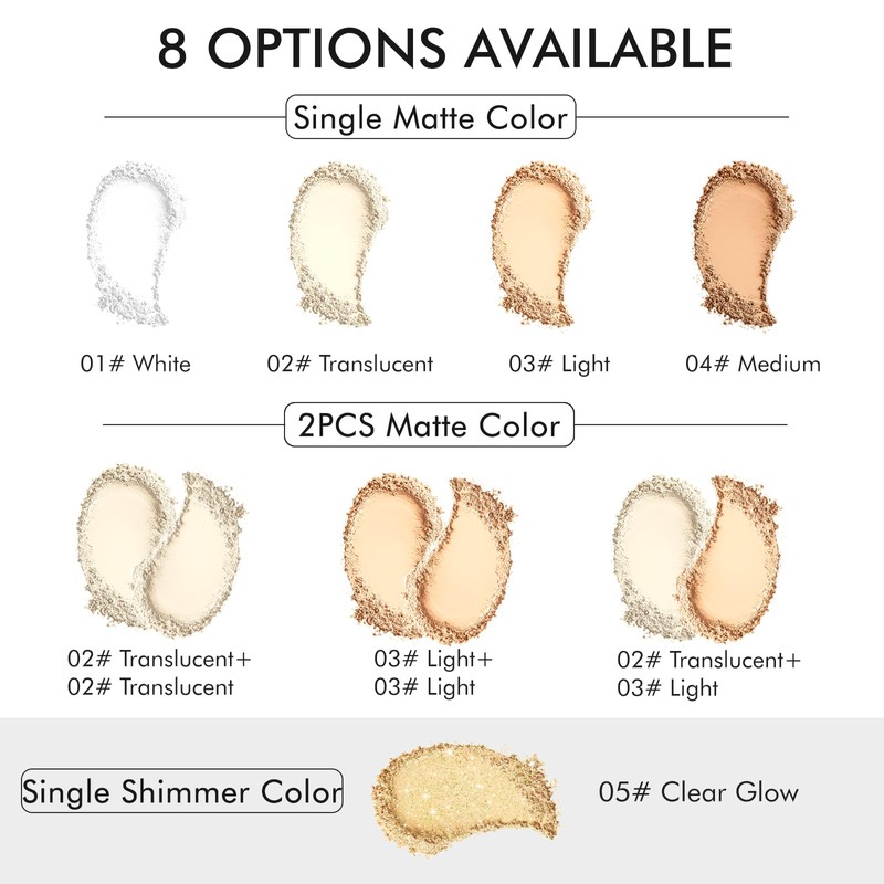 2PCS Mineral Powder Sunscreen Setting Makeup - SPF 35 Brush