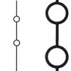 Affordable Stair Parts - Contemporary Two Ring Stair Iron Balusters