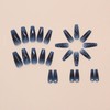 RTKHFZE Coffin Press on Nails Long Length,Ocean Blue Fake Nails