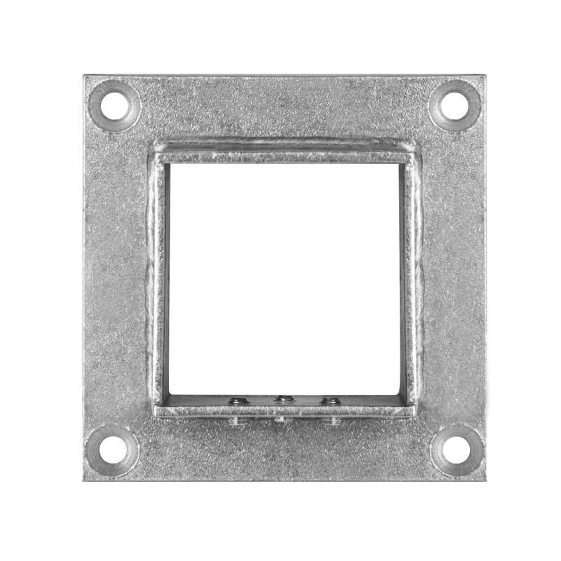 eoere 4 PCS 2" Square Post Flange Base, 304 Stainless