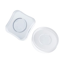 LABRIMP 2pcs Nano Non-Slip Pad Multifunctional Traceless Sticker Phone Holder Reusable Cable Organizer for Compatible Smooth Surfaces Square Round