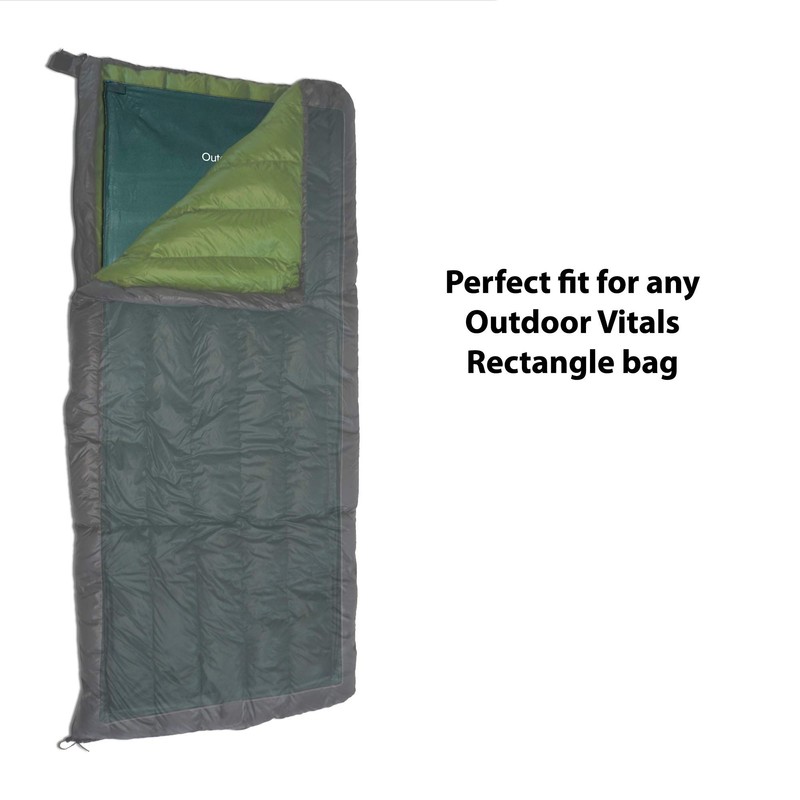 Outdoor Vitals Sleeping Bag Liner (Charcoal, Rectangular/Micro Polyester)