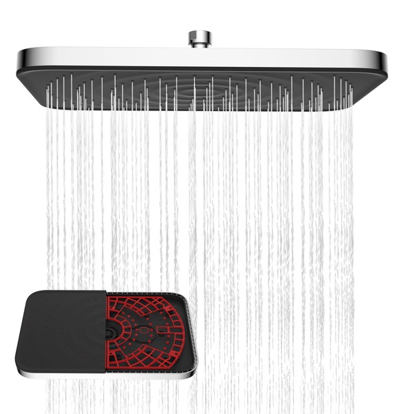 Hibbent Self-Cleaning Rainfall Shower Heads, Fixed Shower Head 12 *
