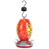Hummingbirds Water Feeder Colorful Painting Glass Bird Feeding Tool for