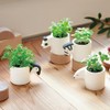 Seishin Ceramics GD-100701 Monochrome Animal Panda/Apple Mint Size: Approx. W7