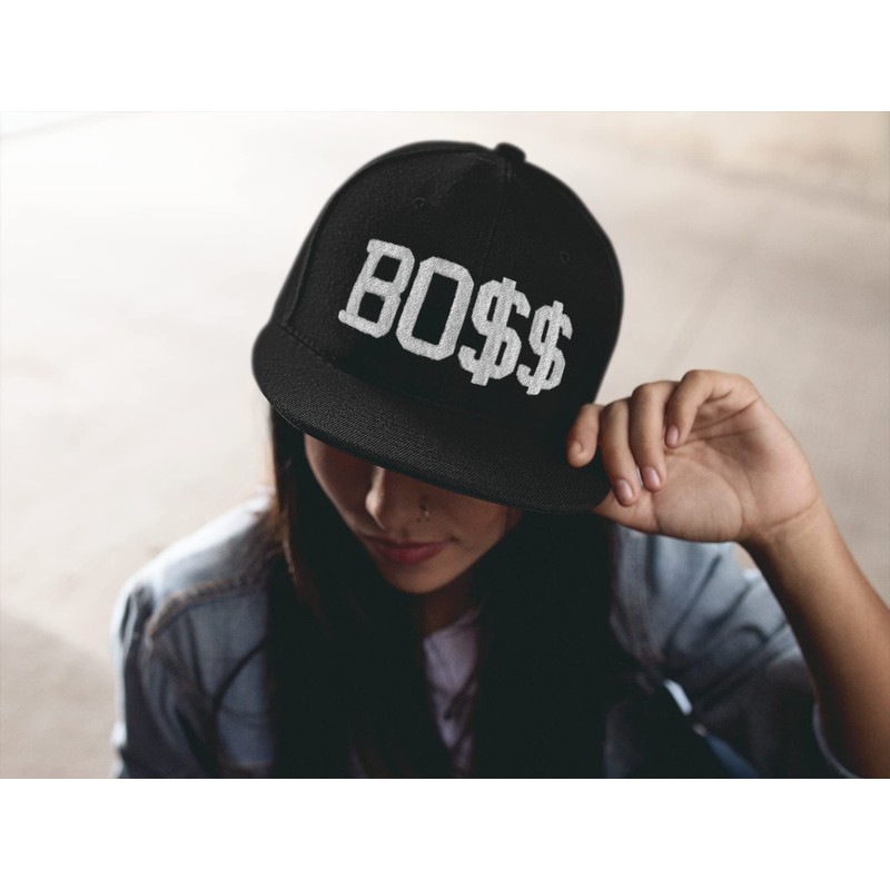 Baseball Mütze Cap Caps schwarz Snapback with Adjustable Strap BOSS