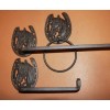 Unbranded (3) Cast Iron Farm Ranch Horse Towel Rack Paper