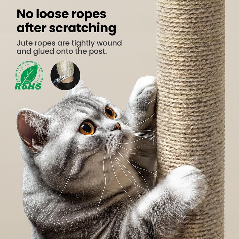 SVD.PET Scratching Post Replacement, 17" x 2.95" Jute Rope Tree