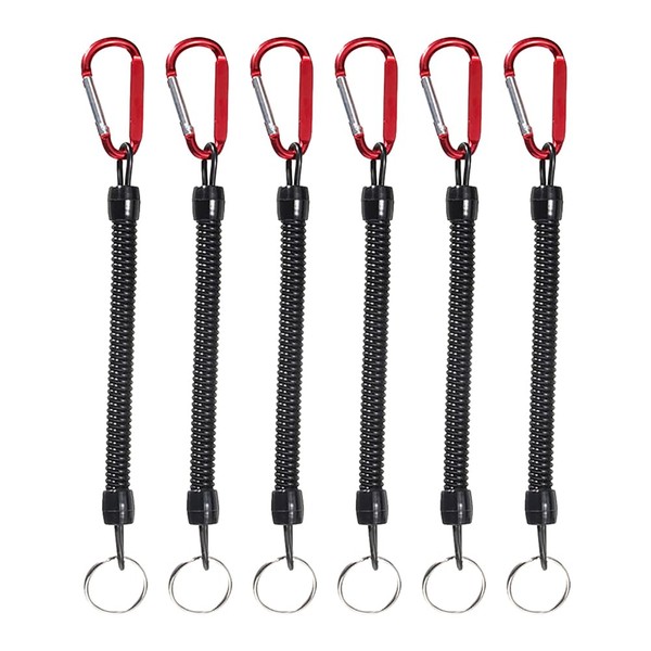 ccHuDE 6 Pcs Heavy Duty Fishing Gear Lanyards Coiled Lanyards